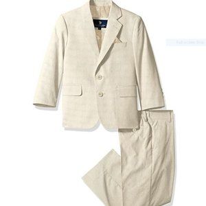 Boys Tan Cotton Suit Sz 10